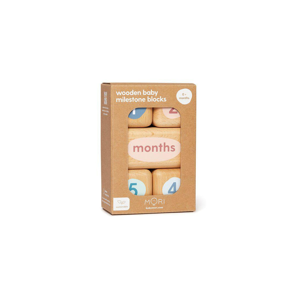 MORI Wooden Milestone Blocks - Multi-Stacking Toys- | Natural Baby Shower