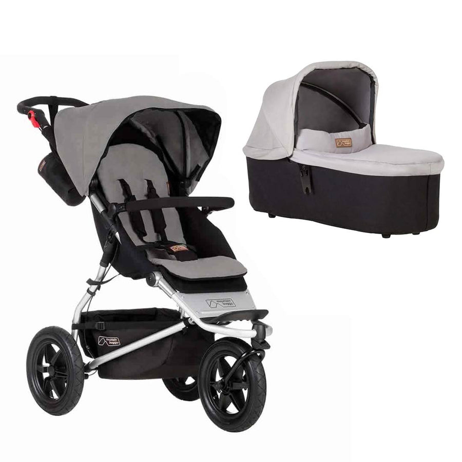 Mountain Buggy Urban Jungle Pushchair + Urban Jungle Carrycot Plus - Silver-Strollers- | Natural Baby Shower