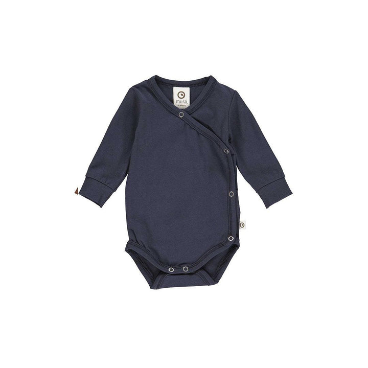 Musli Mini Me Long Sleeve Bodysuit - Night Blue-Bodysuits-Night Blue-56 | Natural Baby Shower
