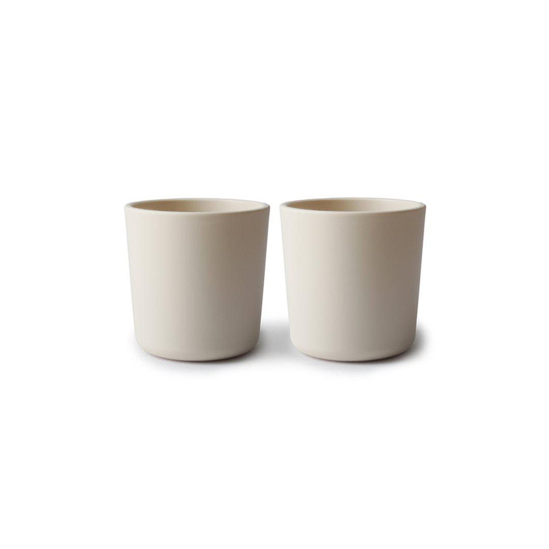 Mushie Dinnerware Cups - Ivory - 2 Pack-Cups- | Natural Baby Shower