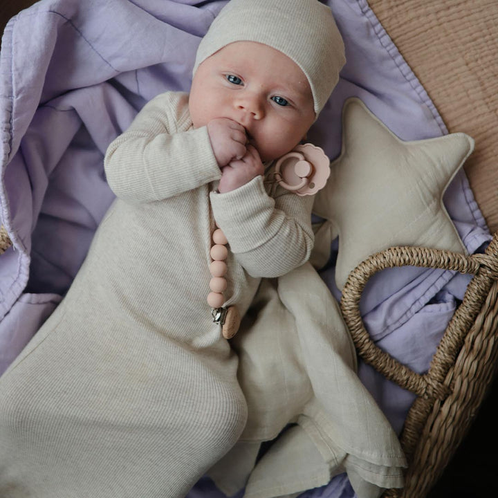 Mushie Lovey Blanket - Star/Fog-Comforters- | Natural Baby Shower