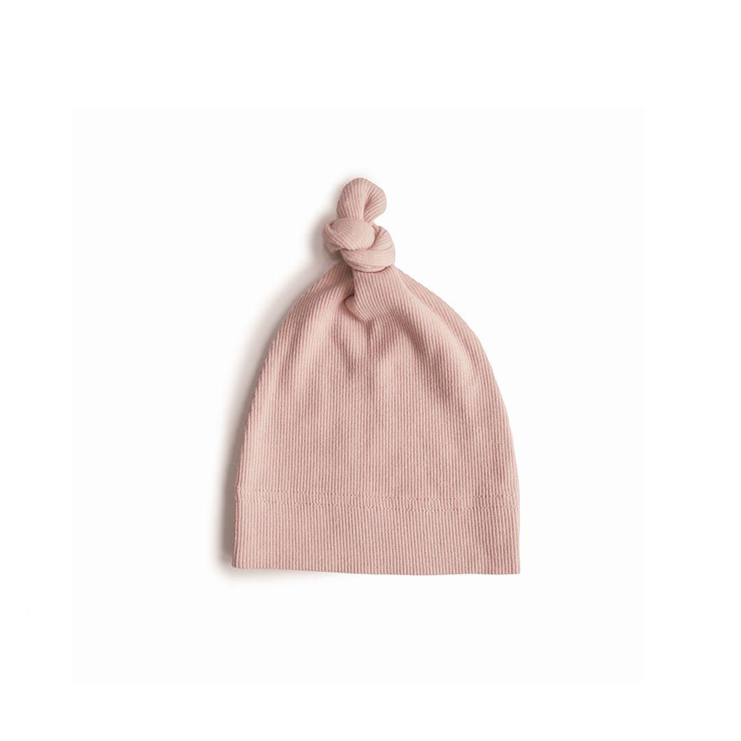 Mushie Ribbed Baby Beanie - Blush-Hats-Blush-0-3m | Natural Baby Shower