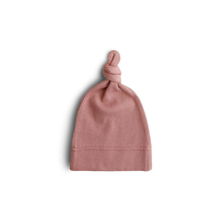 Mushie Ribbed Baby Beanie - Cedar-Hats-Cedar-0-3m | Natural Baby Shower