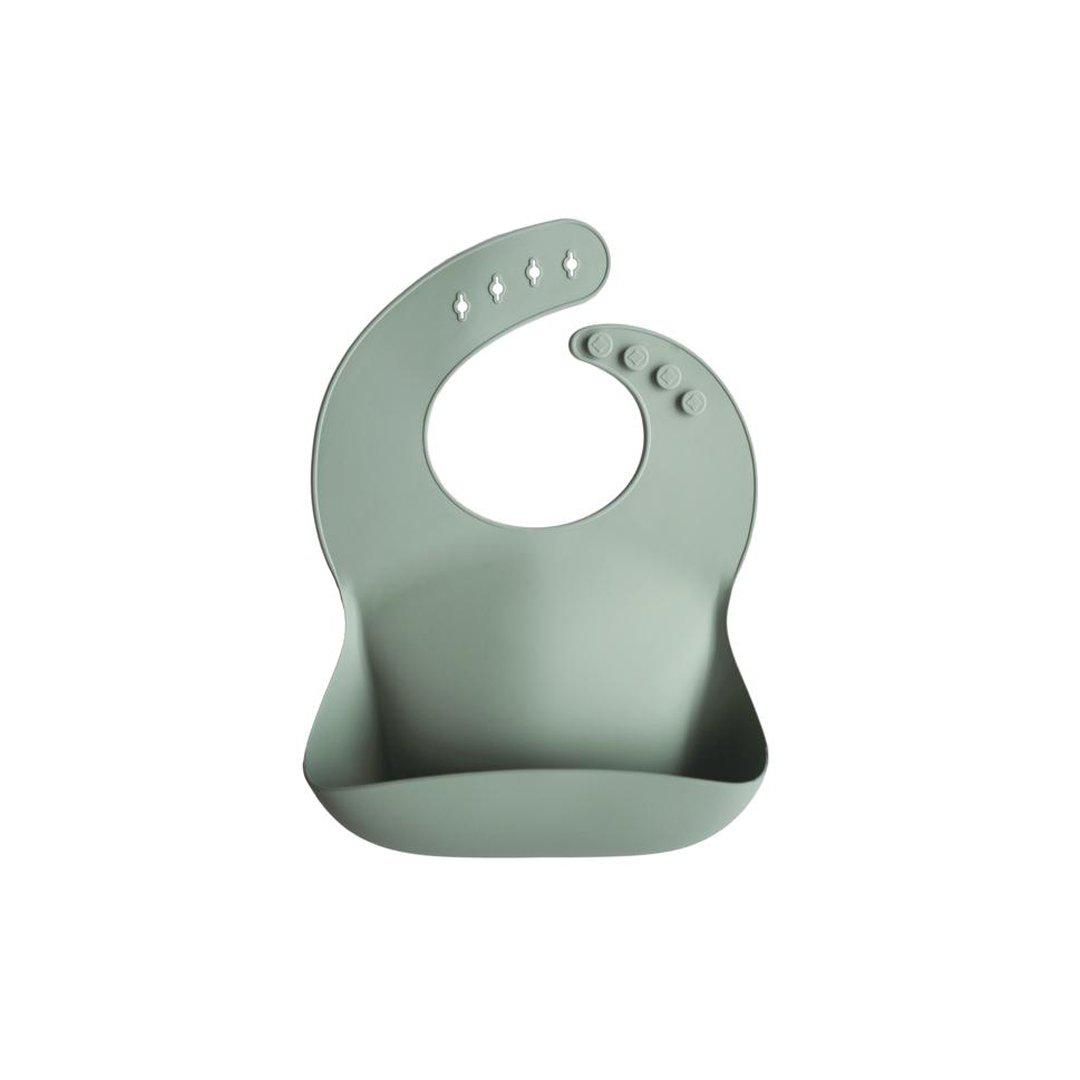 Mushie Silicone Baby Bib - Cambridge Blue-Bibs- | Natural Baby Shower