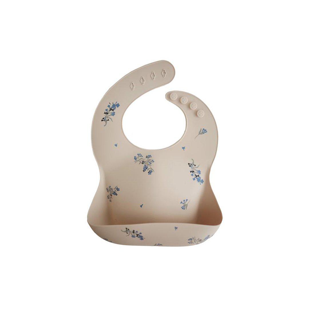 Mushie Silicone Baby Bib - Lilac Flowers-Bibs- | Natural Baby Shower