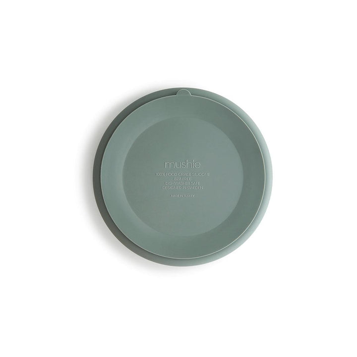 Mushie Silicone Suction Plate - Cambridge Blue-Plates- | Natural Baby Shower