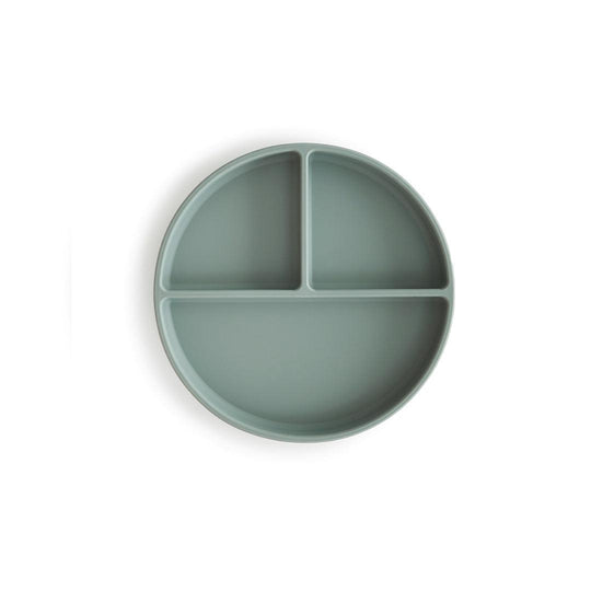 Mushie Silicone Suction Plate - Cambridge Blue-Plates- | Natural Baby Shower