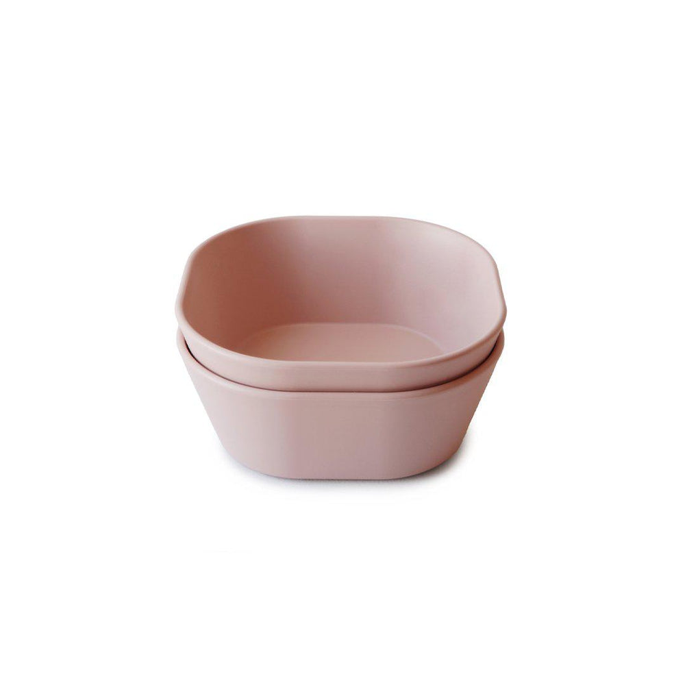 Mushie Square Dinnerware Bowls - Blush - 2 Pack-Bowls- | Natural Baby Shower