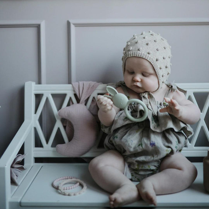 Mushie Teether - Bunny - Sage-Teethers- | Natural Baby Shower