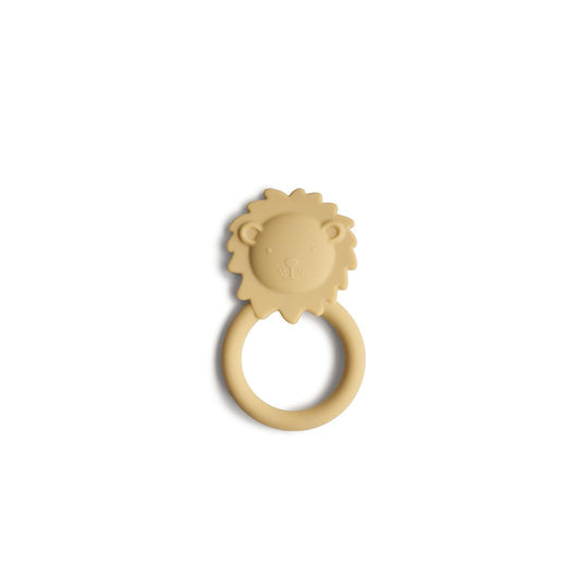 Mushie Teether - Lion - Soft Yellow-Teethers- | Natural Baby Shower