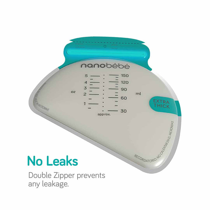 Nanobebe 25 Breastmilk Storage Bags + Organiser-Breast Pump Accessories- | Natural Baby Shower