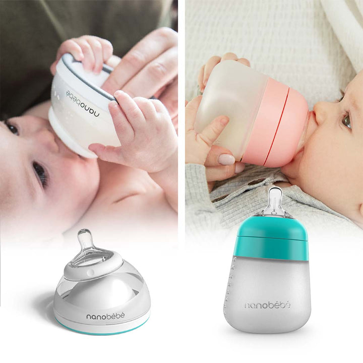 Nanobebe Complete Baby Bottle Feeding Set - Teal-Baby Bottles- | Natural Baby Shower