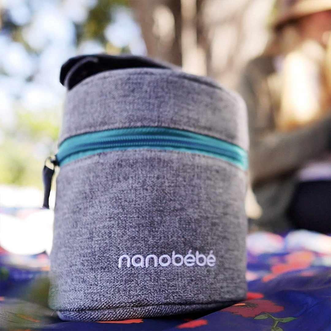 Nanobebe Cooler Bag - Grey-Food Storage- | Natural Baby Shower