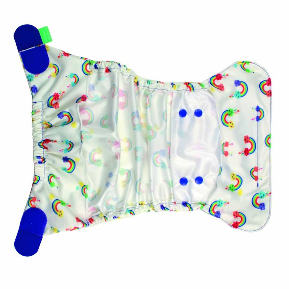 TotsBots Bamboozle Nappy Wrap - White-Nappies-Size 1-White | Natural Baby Shower