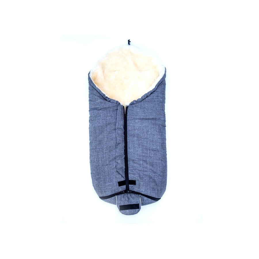 Naturally Sheepskins Merino Sheepskin Footmuff - Grey-Footmuffs-Grey- | Natural Baby Shower