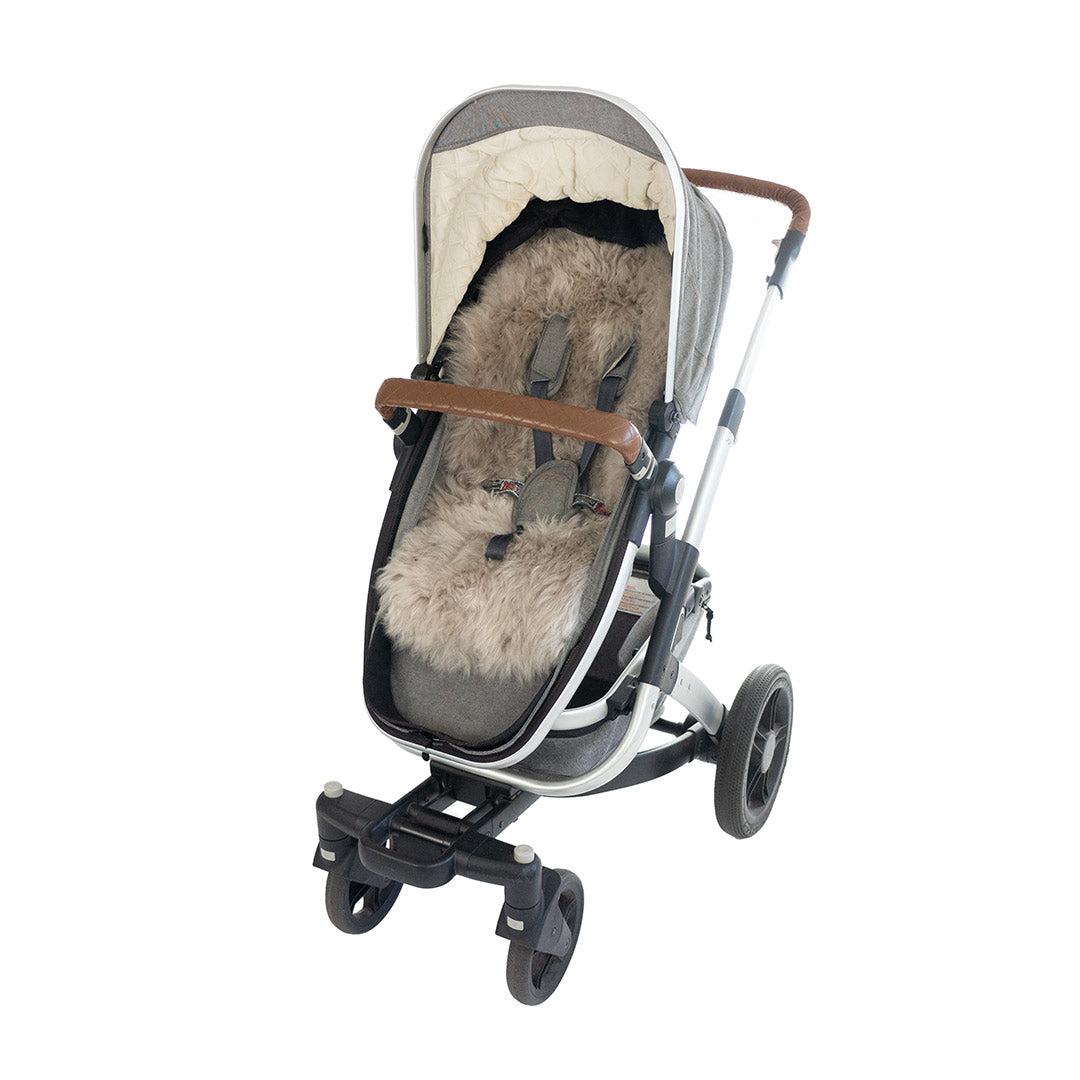 Naturally Sheepskins Deluxe Sheepskin Pram Liner - Taupe-Seat Liners-Taupe- | Natural Baby Shower