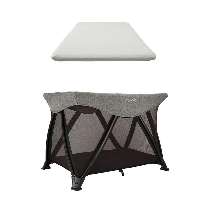 Nuna SENA Aire Travel Cot - Charcoal-Travel Cots-With Waterproof Cover- | Natural Baby Shower