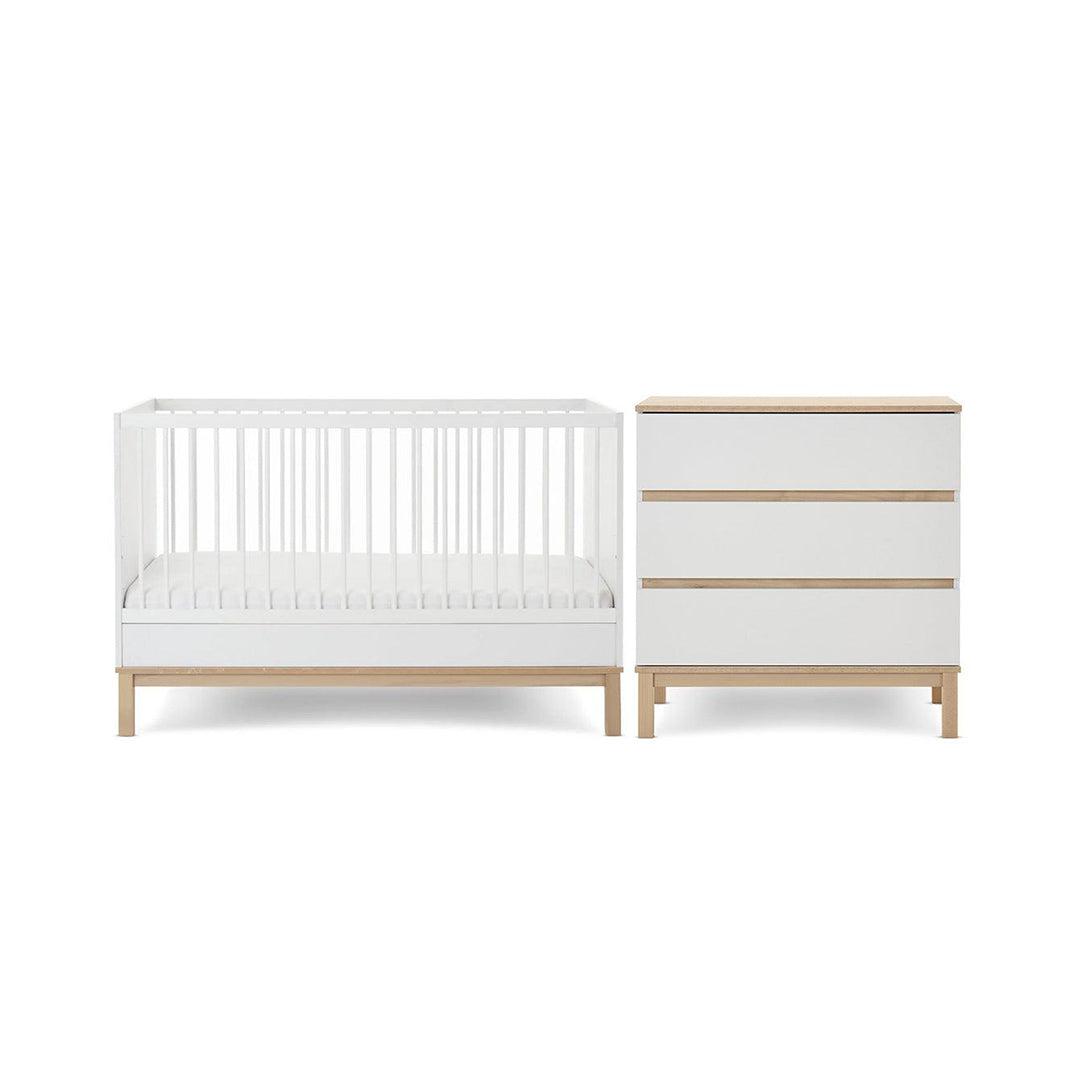 Obaby Astrid 2 Piece Room Set - White-Nursery Sets-White-No Mattress | Natural Baby Shower