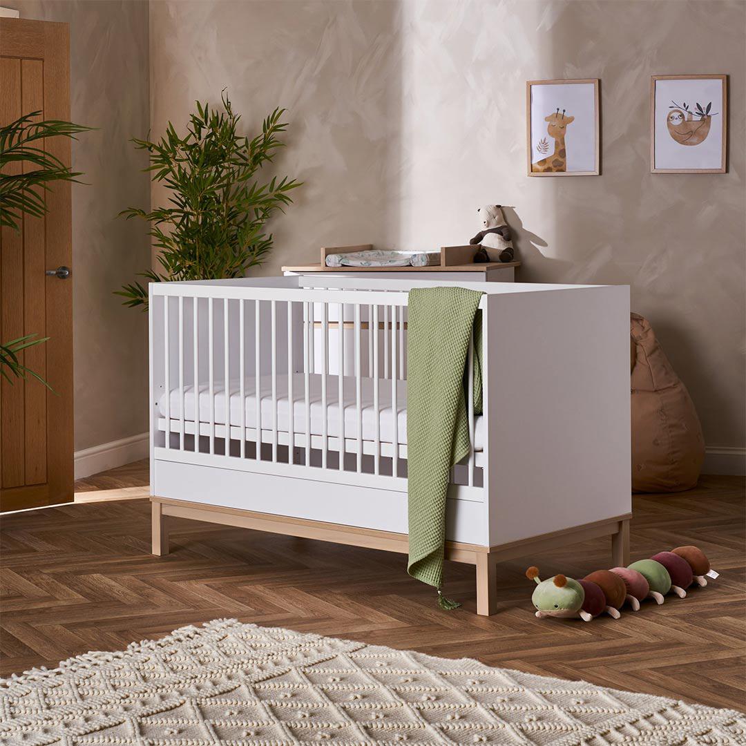 Obaby Astrid 3 Piece Room Set - White-Nursery Sets-White-No Mattress | Natural Baby Shower