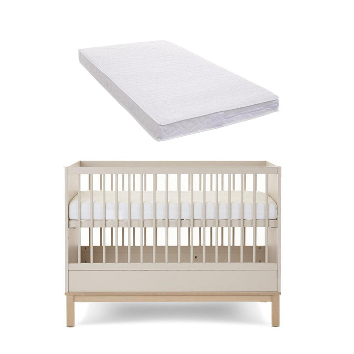 Obaby Astrid Mini Cot Bed - Satin-Cot Beds-Satin-Pocket Sprung Mattress | Natural Baby Shower
