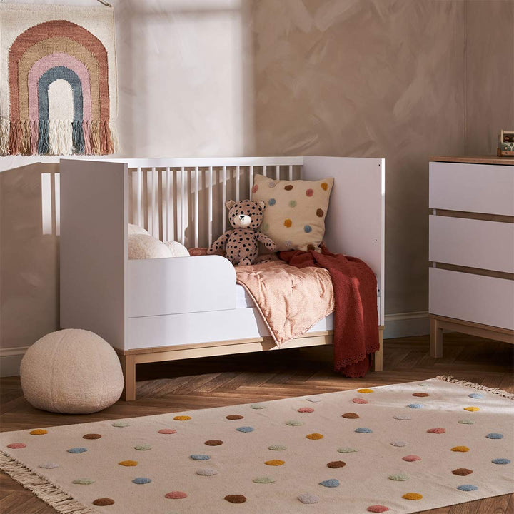 Obaby Astrid Mini Cot Bed - White-Cot Beds-White-No Mattress | Natural Baby Shower