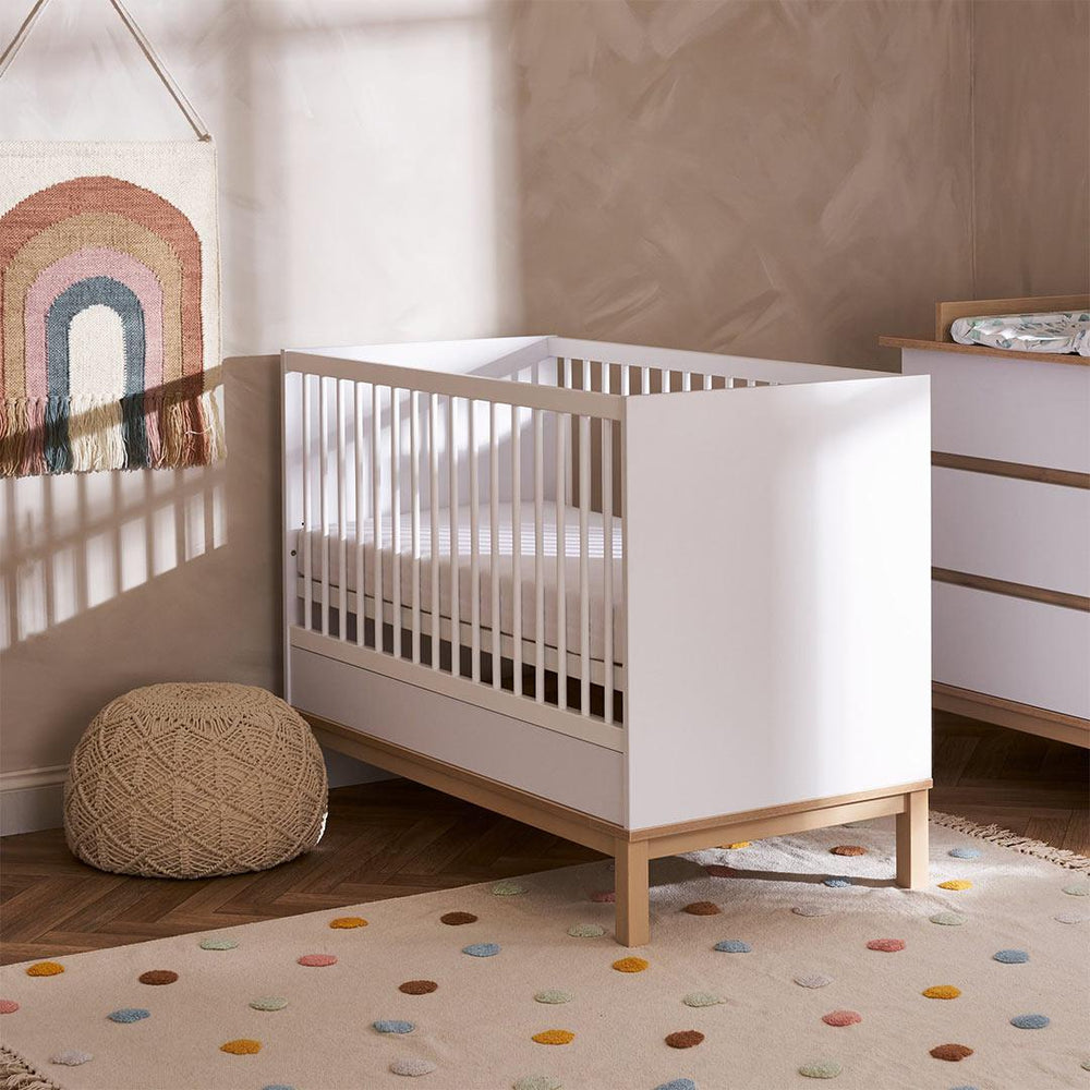 Obaby Astrid Mini Cot Bed - White-Cot Beds-White-No Mattress | Natural Baby Shower