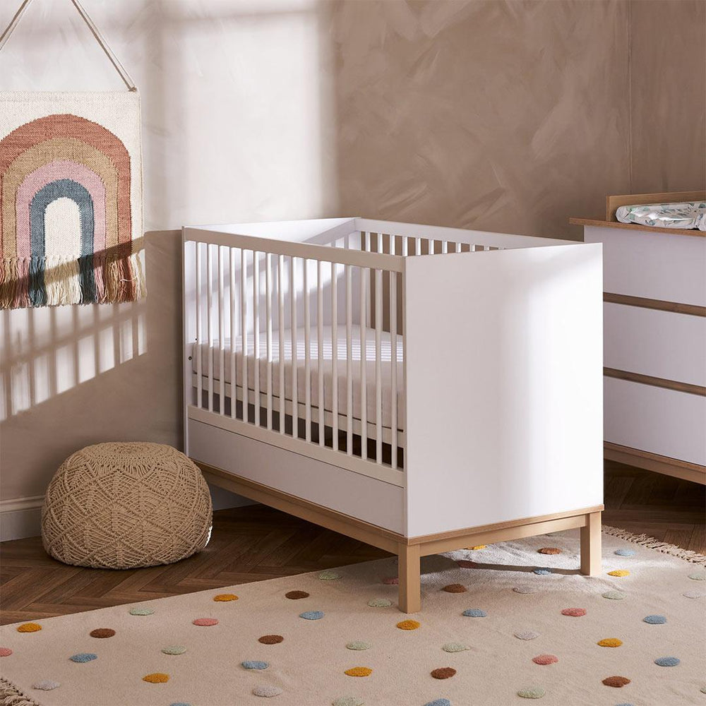 Obaby Astrid Mini 3 Piece Room Set - White-Nursery Sets-White-No Mattress | Natural Baby Shower