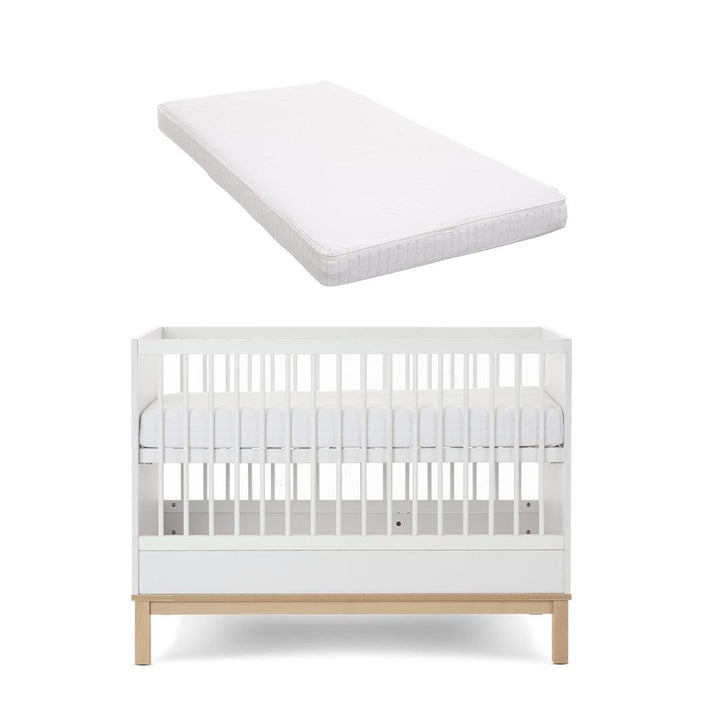 Obaby Astrid Mini Cot Bed - White-Cot Beds-White-Moisture Management Mattress | Natural Baby Shower