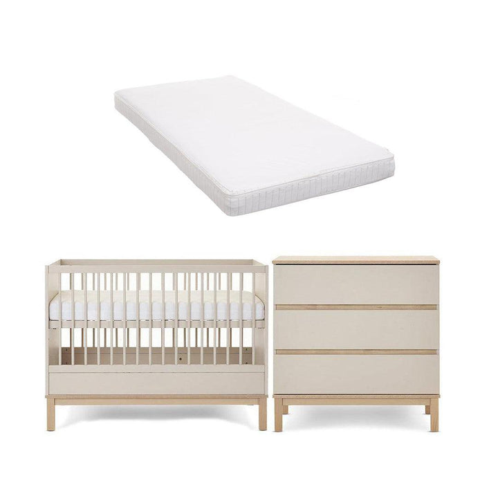 Obaby Astrid Mini 2 Piece Room Set - Satin-Nursery Sets-Satin-Moisture Management Mattress | Natural Baby Shower