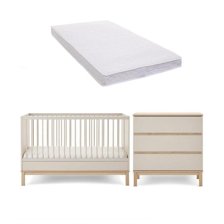 Obaby Astrid 2 Piece Room Set - Satin-Nursery Sets-Satin-Pocket Sprung Mattress | Natural Baby Shower
