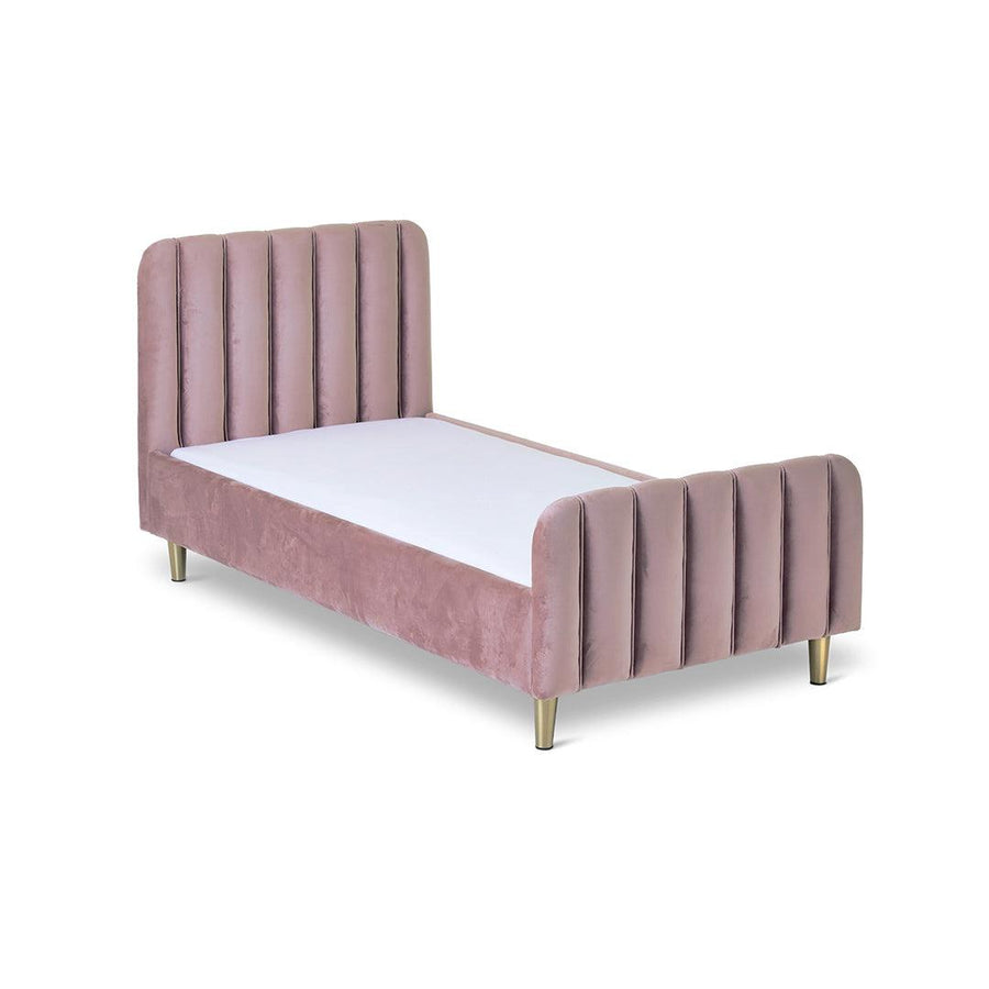 Obaby Gatsby Velvet Toddler Bed - Pink-Junior Beds- | Natural Baby Shower