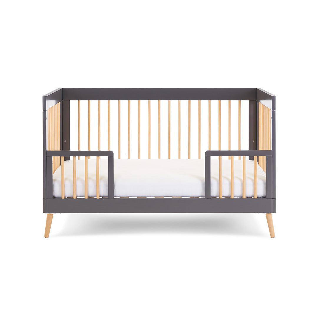 Obaby Maya Cot Bed - Slate + Natural-Cot Beds-No Mattress- | Natural Baby Shower