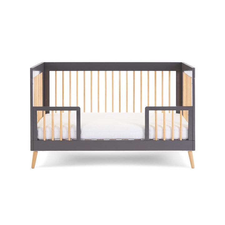 Obaby Maya Cot Bed - Slate + Natural-Cot Beds-No Mattress- | Natural Baby Shower
