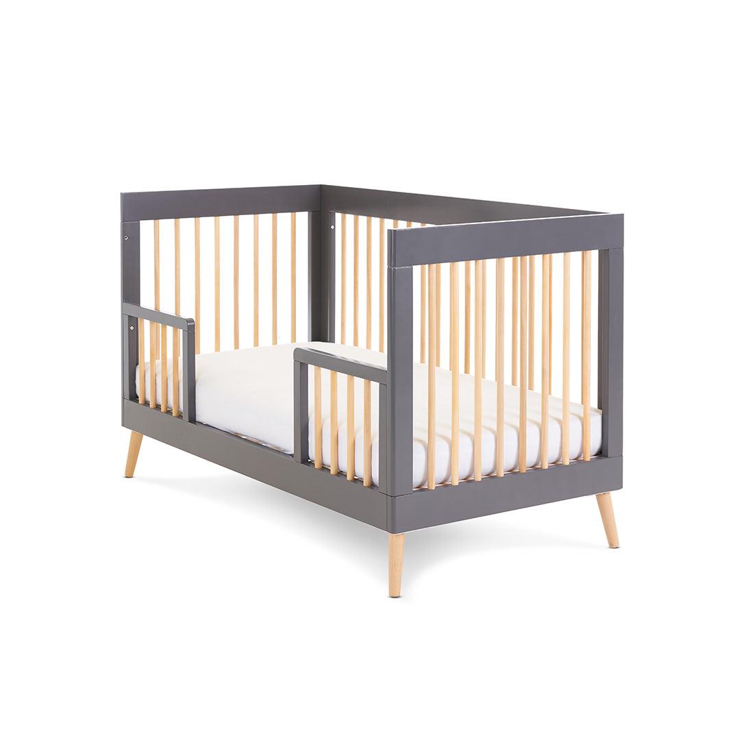 Obaby Maya Cot Bed - Slate + Natural-Cot Beds-No Mattress- | Natural Baby Shower