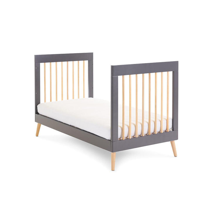 Obaby Maya Cot Bed - Slate + Natural-Cot Beds-No Mattress- | Natural Baby Shower