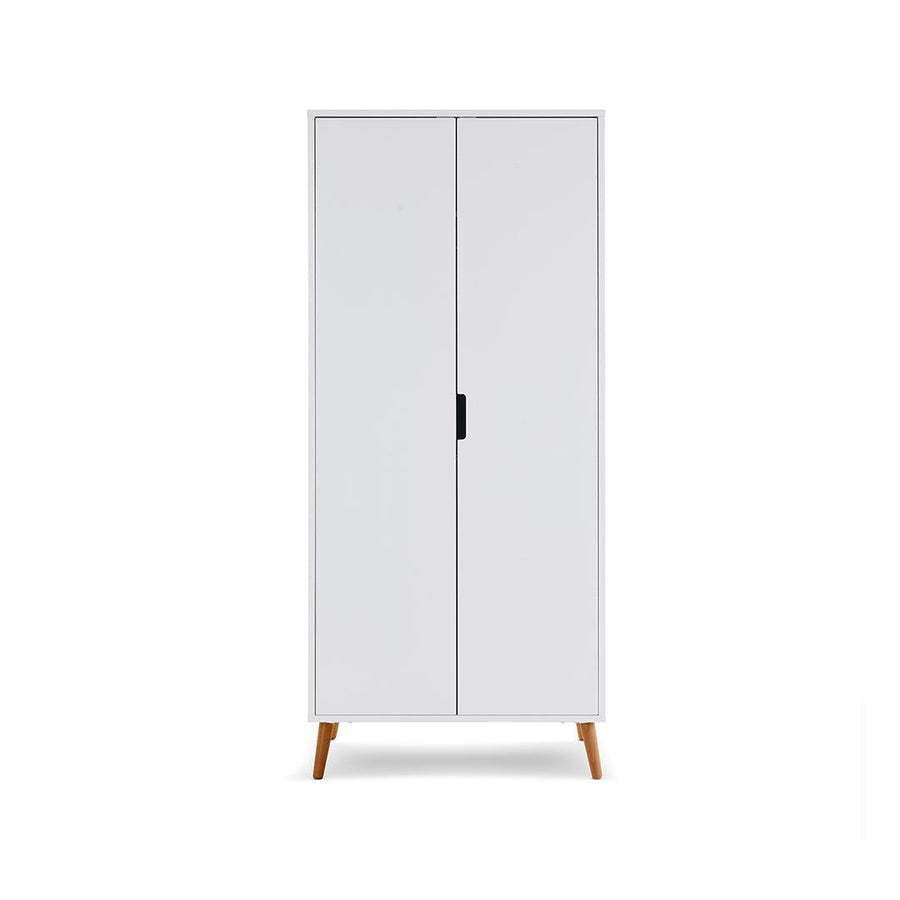 Obaby Maya Double Wardrobe - White + Natural-Wardrobes- | Natural Baby Shower