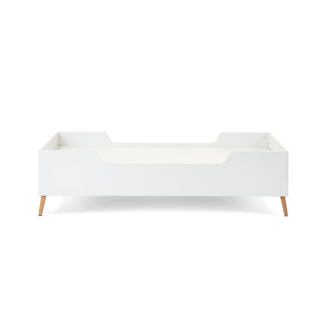 Obaby Maya Toddler Bed - White + Natural-Junior Beds-No Mattress- | Natural Baby Shower
