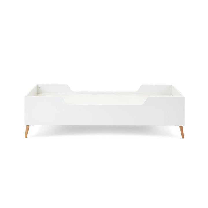 Obaby Maya Toddler Bed - White + Natural-Junior Beds-No Mattress- | Natural Baby Shower