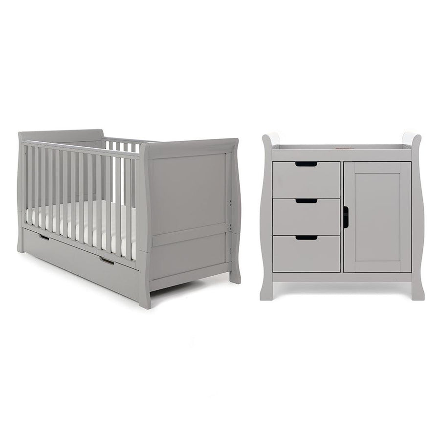 Obaby Stamford Classic 2 Piece Room Set - Warm Grey-Nursery Sets- | Natural Baby Shower