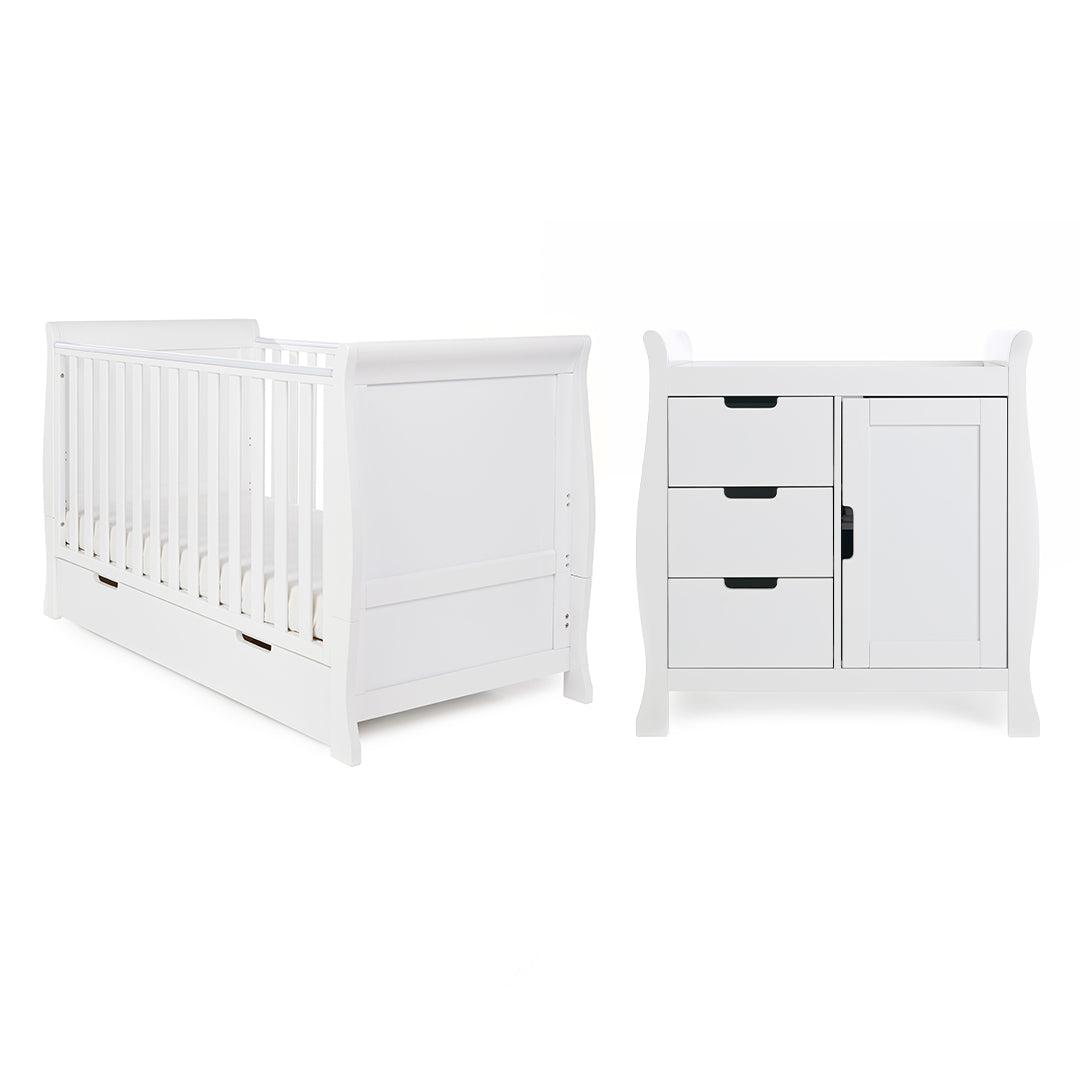 Obaby Stamford Classic 2 Piece Room Set - White-Nursery Sets- | Natural Baby Shower