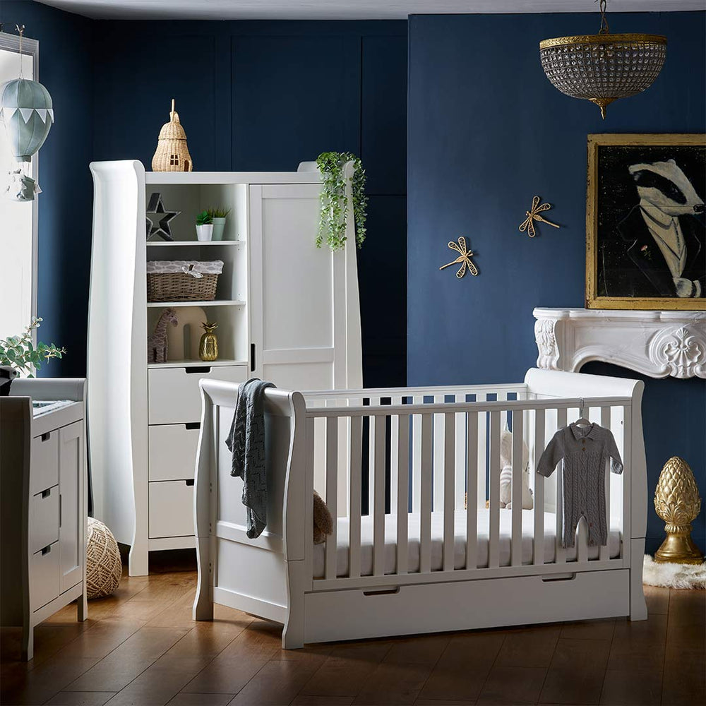 Obaby Stamford Classic 3 Piece Room Set - White-Nursery Sets- | Natural Baby Shower
