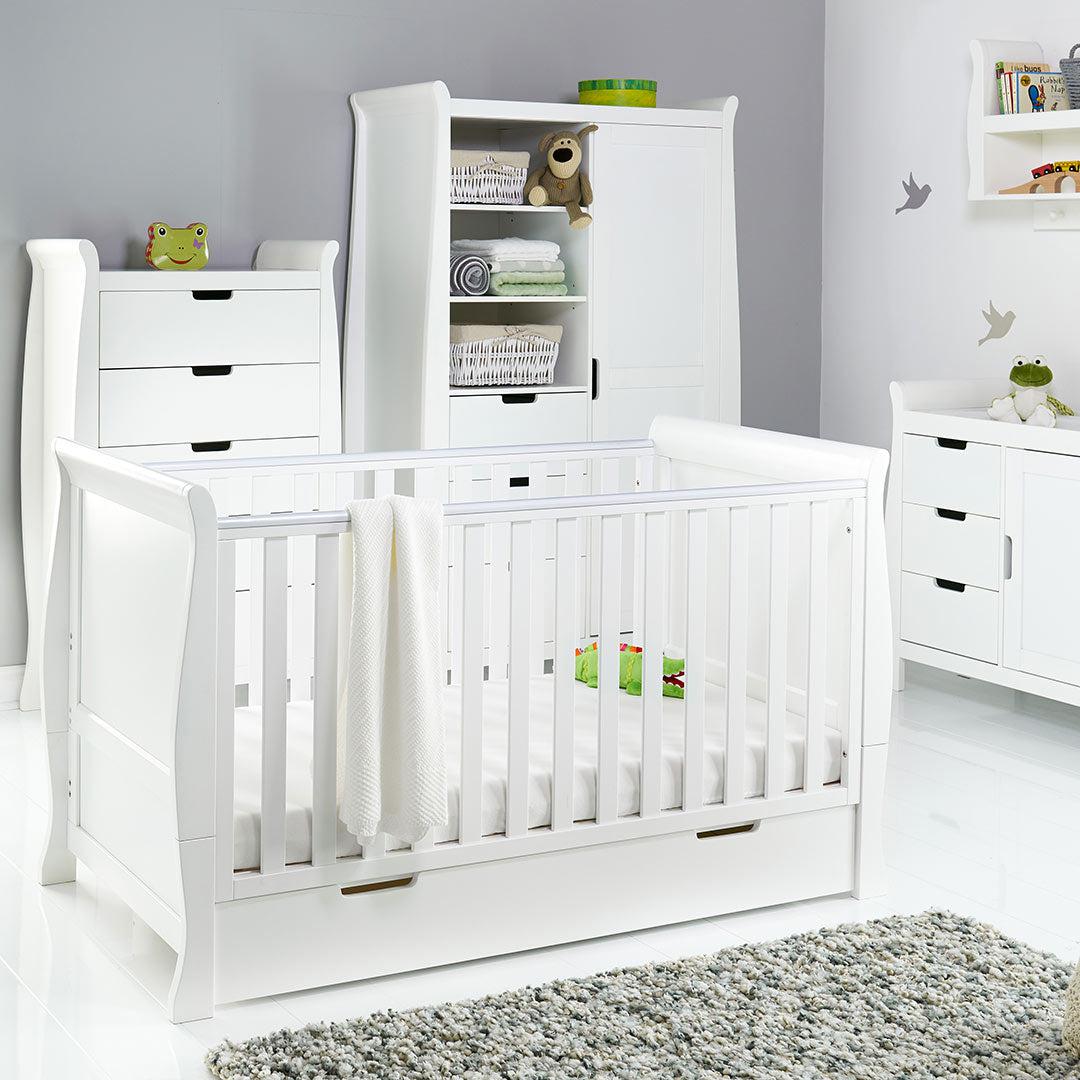 Obaby Stamford Classic 4 Piece Room Set - White-Nursery Sets- | Natural Baby Shower