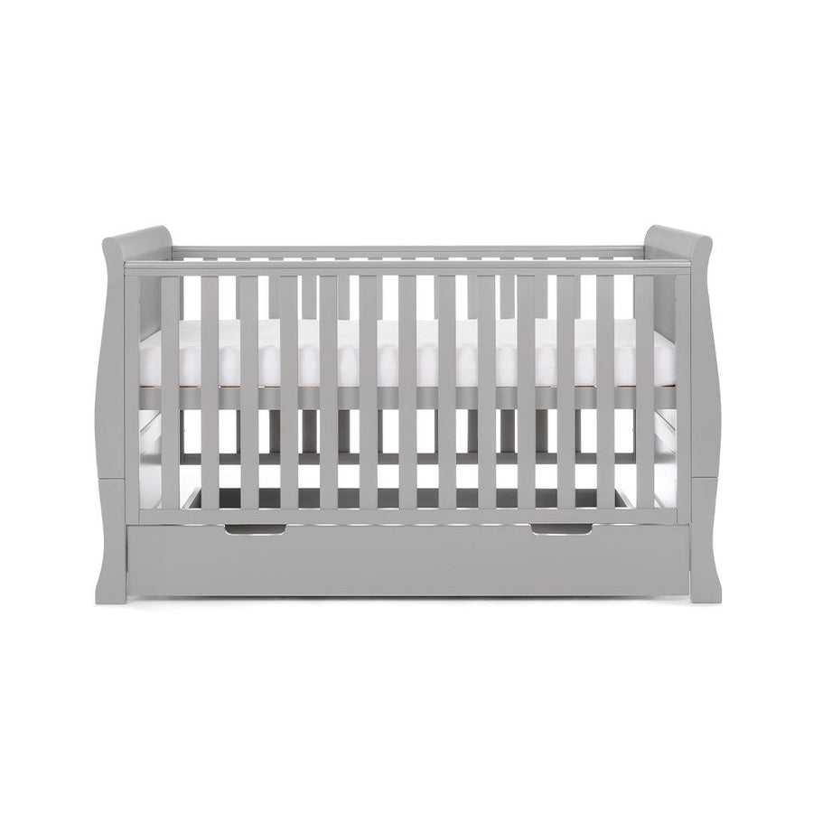 Obaby Stamford Classic Cot Bed - Warm Grey-Cot Beds-No Extras- | Natural Baby Shower