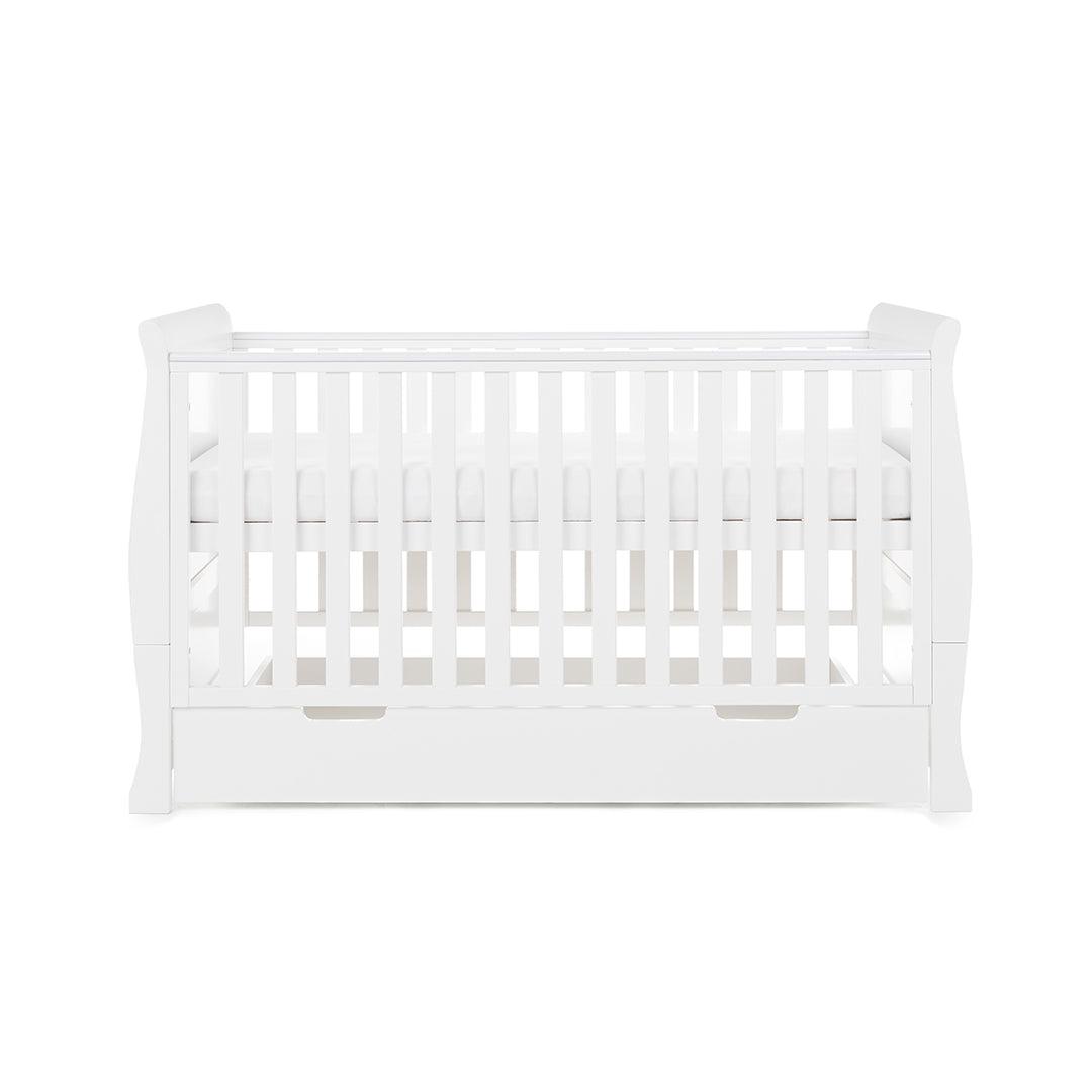 Obaby Stamford Classic Cot Bed - White-Cot Beds-No Extras- | Natural Baby Shower