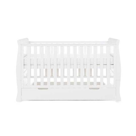 Obaby Stamford Classic Cot Bed - White-Cot Beds-No Extras- | Natural Baby Shower
