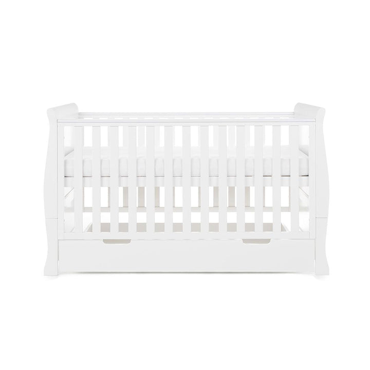 Obaby Stamford Classic Cot Bed - White-Cot Beds-No Extras- | Natural Baby Shower