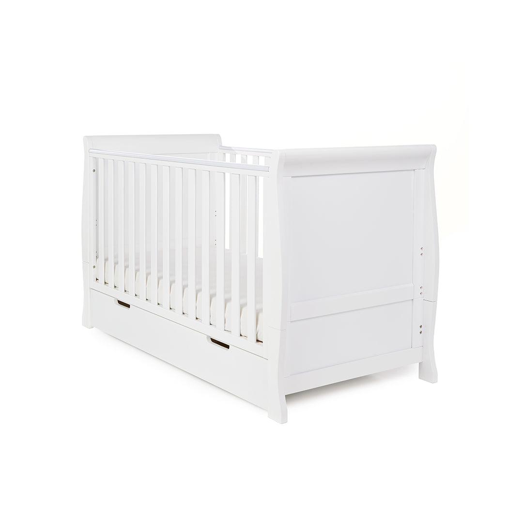 Obaby Stamford Classic Cot Bed - White-Cot Beds-No Extras- | Natural Baby Shower