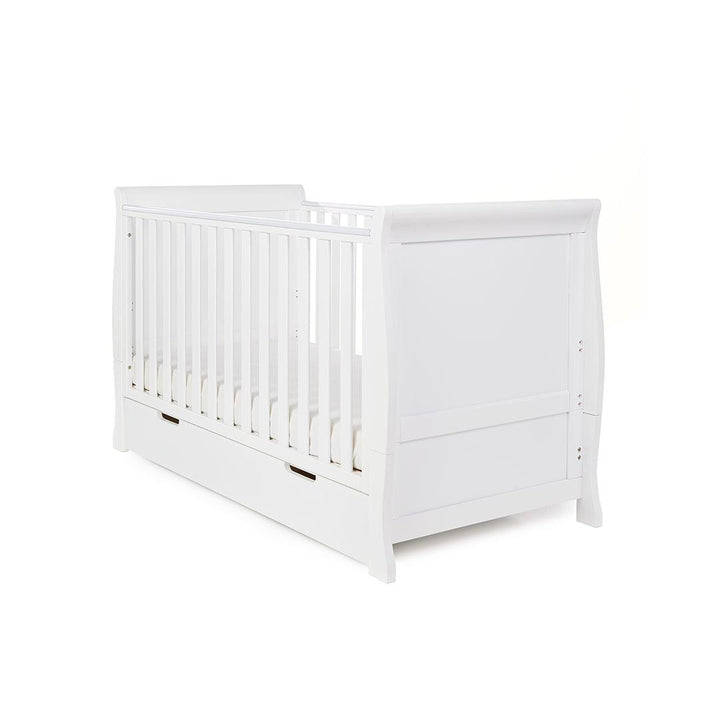 Obaby Stamford Classic Cot Bed - White-Cot Beds-No Extras- | Natural Baby Shower