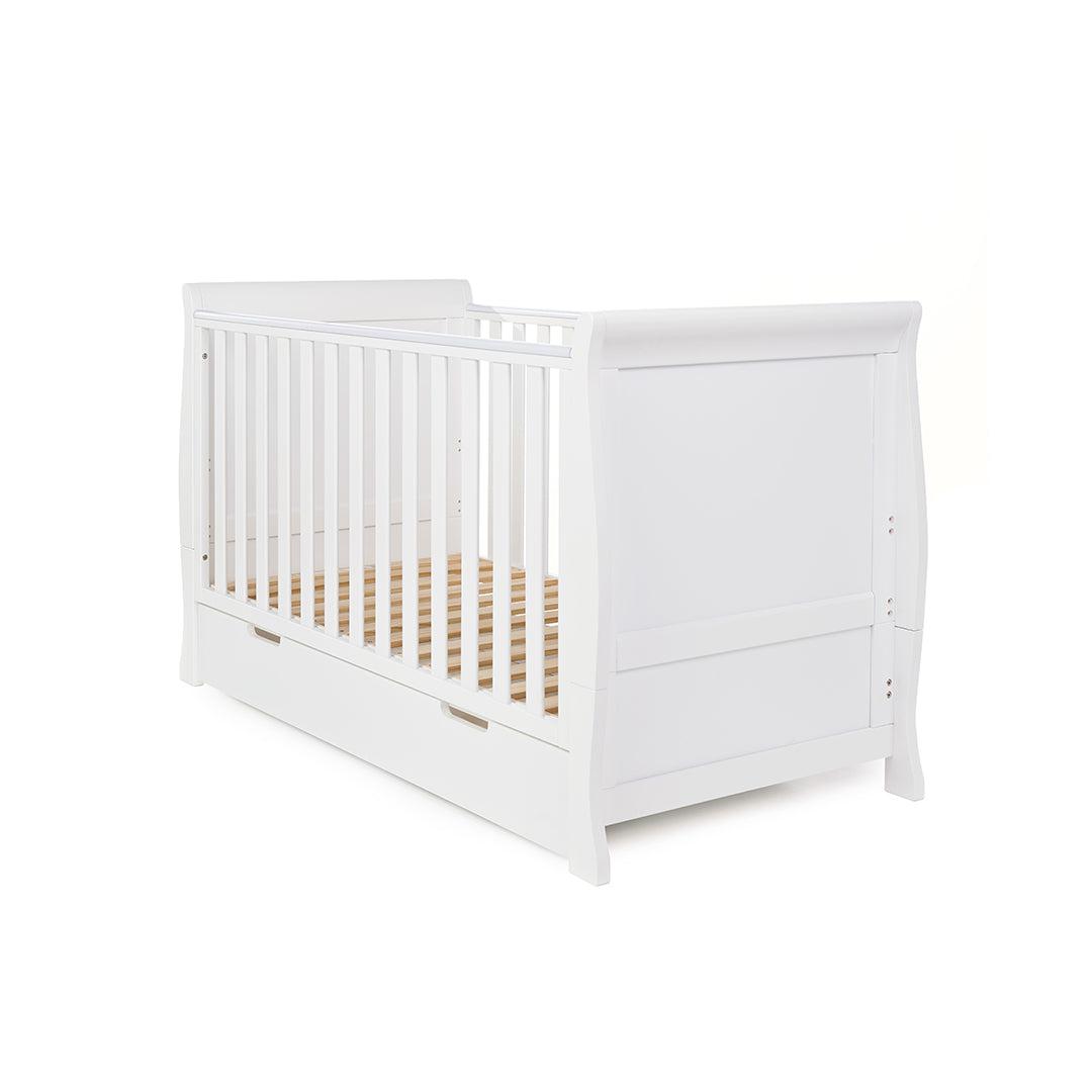 Obaby Stamford Classic Cot Bed - White-Cot Beds-No Extras- | Natural Baby Shower