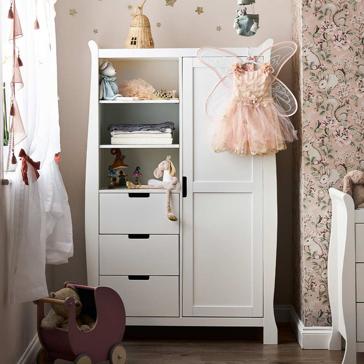 Obaby Stamford Double Wardrobe - White-Wardrobes- | Natural Baby Shower